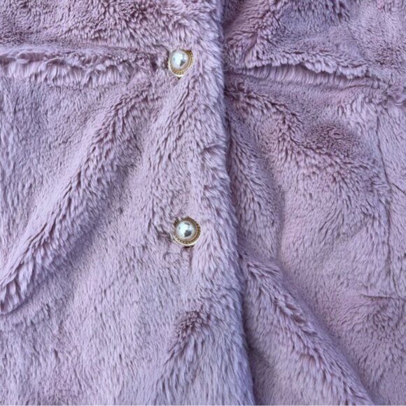 NWT House of Harlow 1960 x Nicole Richie Faux Shaggy Fur Pink/Purple Jacket Med - Picture 3 of 7